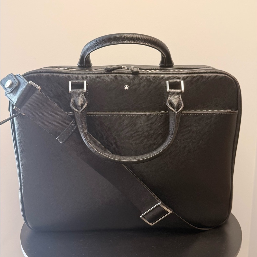 Montblanc Sartorial Black Leather Briefcase